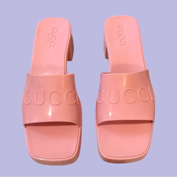 Gucci Pink Mule Sandals - Picture 3 of 5